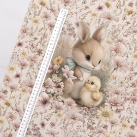 T7253 Joggingtyg Våräng med kanin (40 x 50 cm) 5-pack