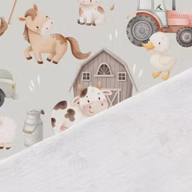 T7266 Joggingtyg Bondgården oliv (5 m)