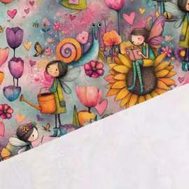 T7279 Trikå Färgglada Älvor  (5 m)