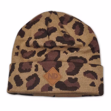 Stickad mössa - Leopard