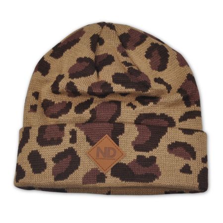 Stickad mössa - Leopard