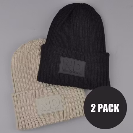 2 PACK - Stickade mössor