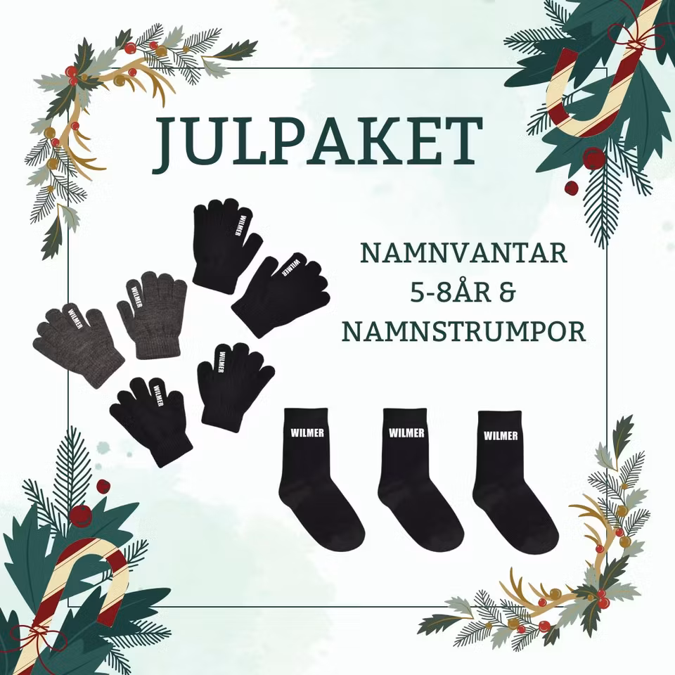 JULPAKET - Namnvantar 5-8år & Strumpor
