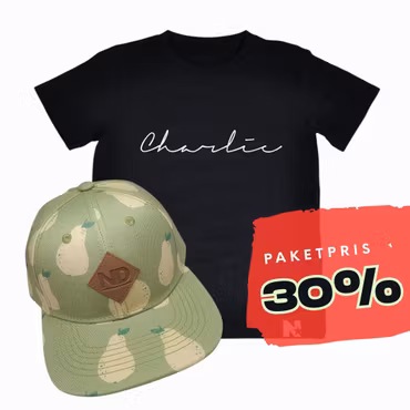 PAKETPRIS - Namntshirt & keps (Päron)