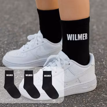 Namnstrumpor - Svarta (3 PACK)