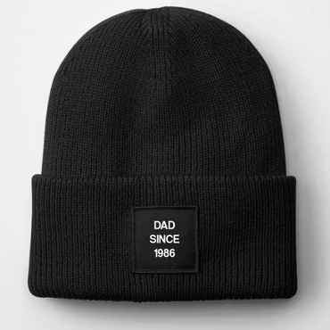 Stickad mössa - Dad since