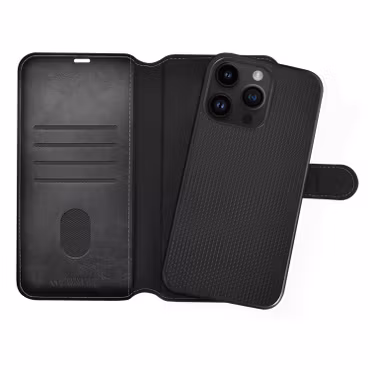 Champion 2-in-1 Slim Plånboksfodral 2-i-1 för iPhone 15 Pro/ 14 Pro - Svart