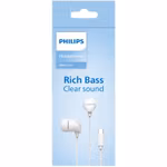 🎧 Philips In-Ear Hörlurar med USB-C – Dynamisk bas & mikrofon-Vit