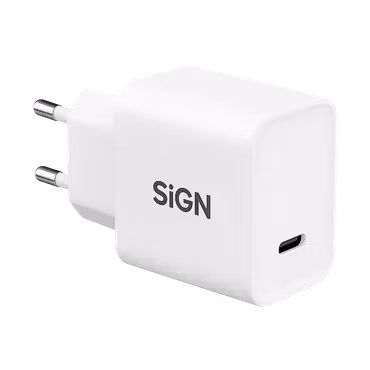 Snabbladdare 20W USB-C PD Vit – Ladda iPhone 8–17 & Android supersnabbt | CE-märkt