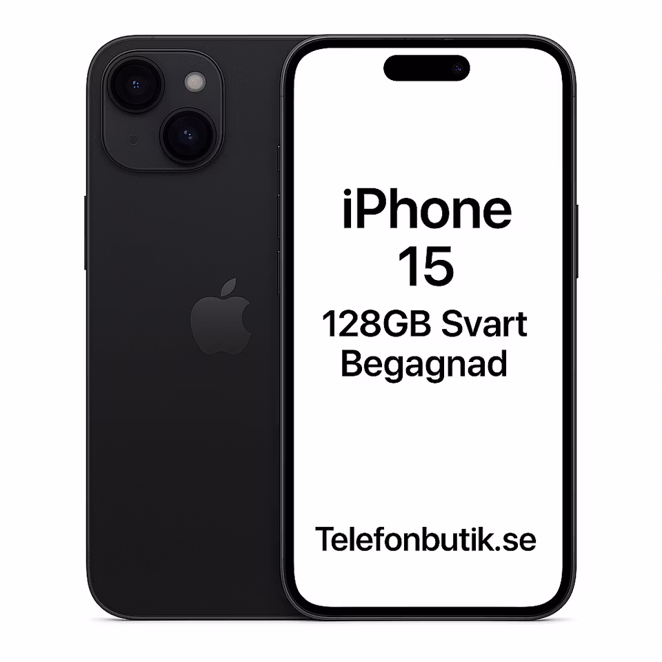iPhone 15 128GB Svart Begagnad