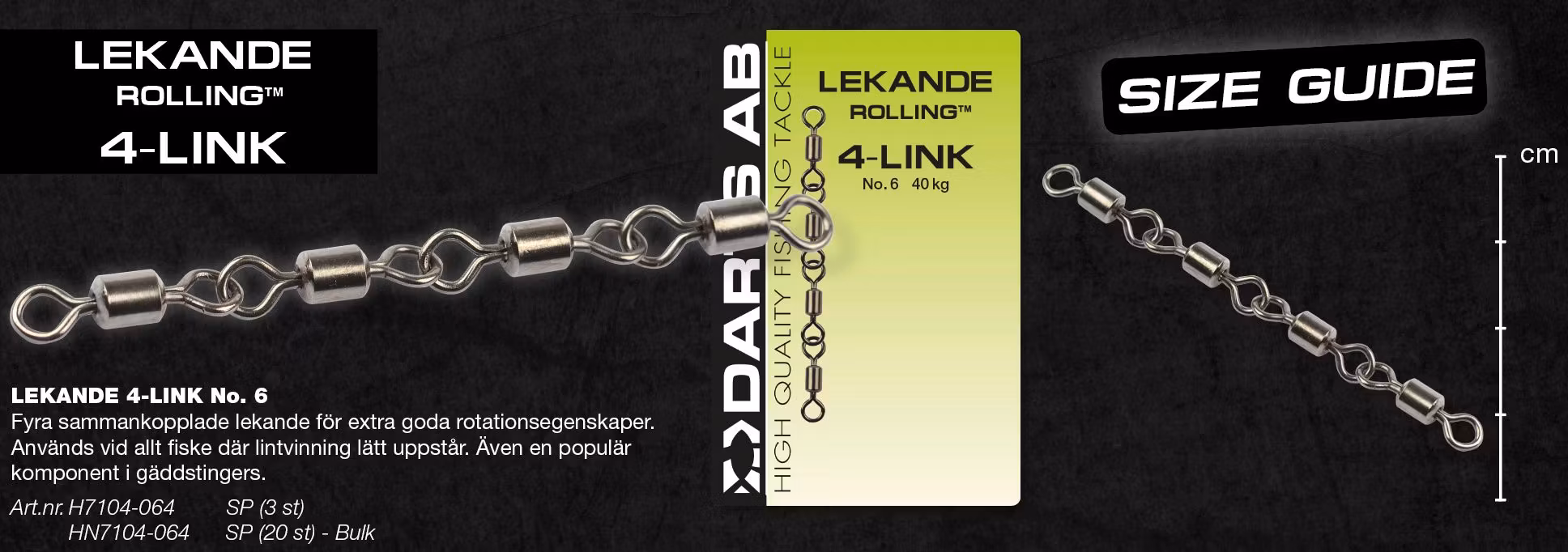 Darts Lekande 4-link strlk 6 - 3pack