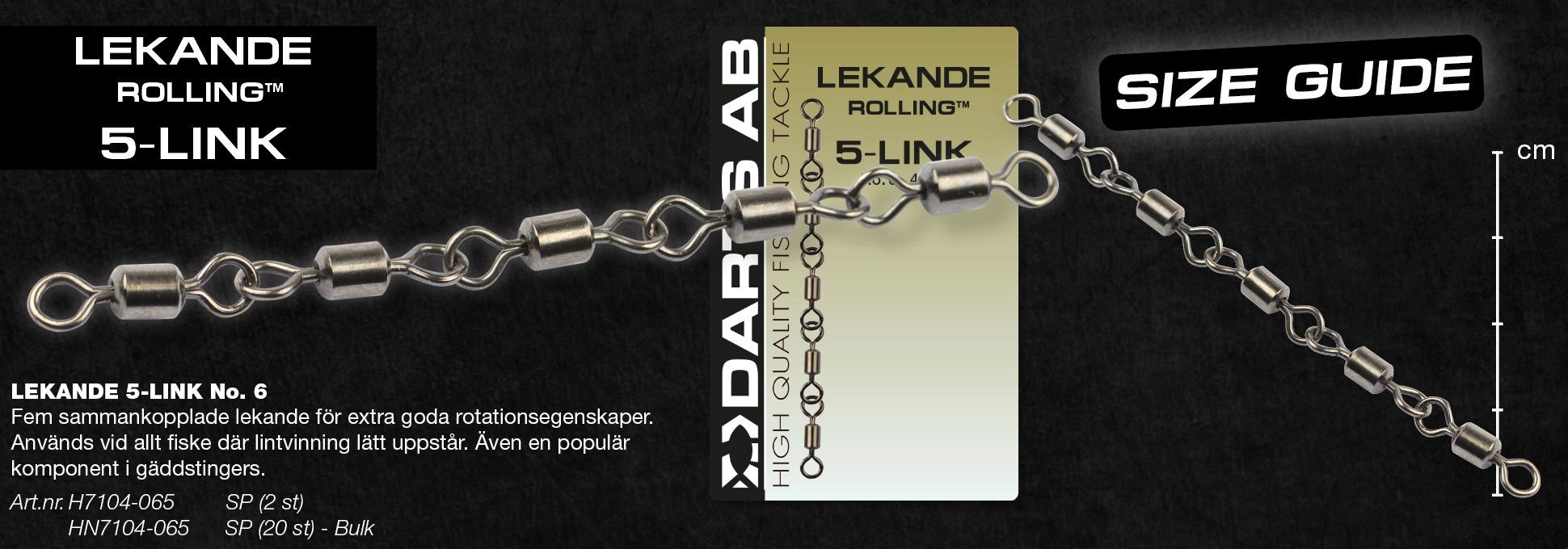 Darts Lekande 5-link strl 6 - 2-pack
