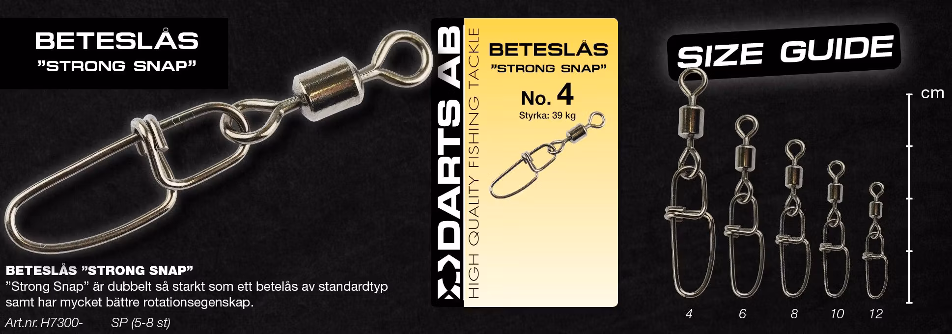 Darts Beteslås Strong Snap