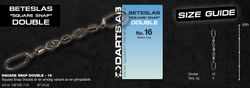 Darts Square Snap Double 16 - 4pack