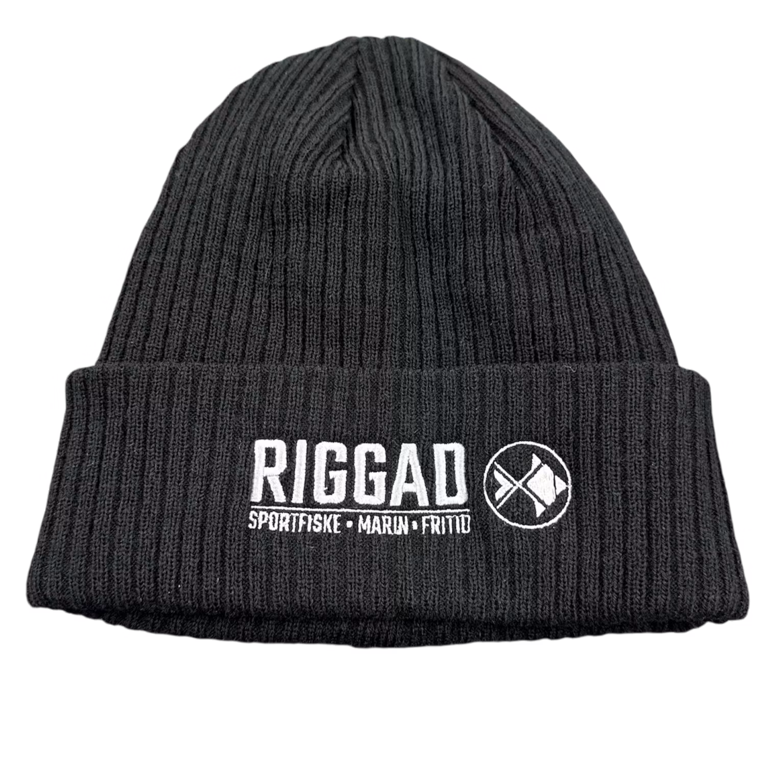 Riggad Mössa Fleecefodrad Ribb, Svart