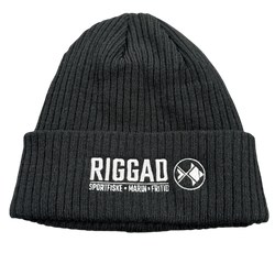 Riggad Mössa Fleecefodrad Ribb, Svart