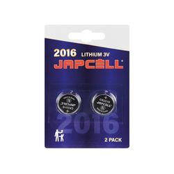Japcell CR2016 3V litium batteri 2 st