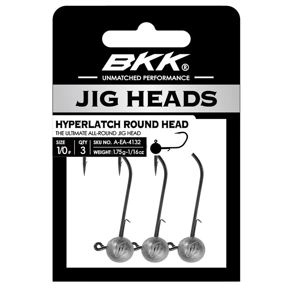 BKK Hyperlatch Round Head Jig Head - 3-pack