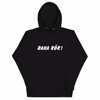 Raka rör Hoodie stort tryck Unisex Hoodie
