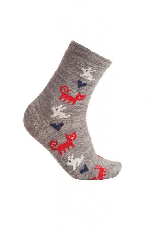 CAI Strumpor Rabbit Kids -Light Grey
