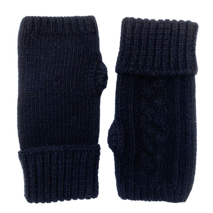 Santacana Madrid Flätade fingerlösa torgvantar Negro
