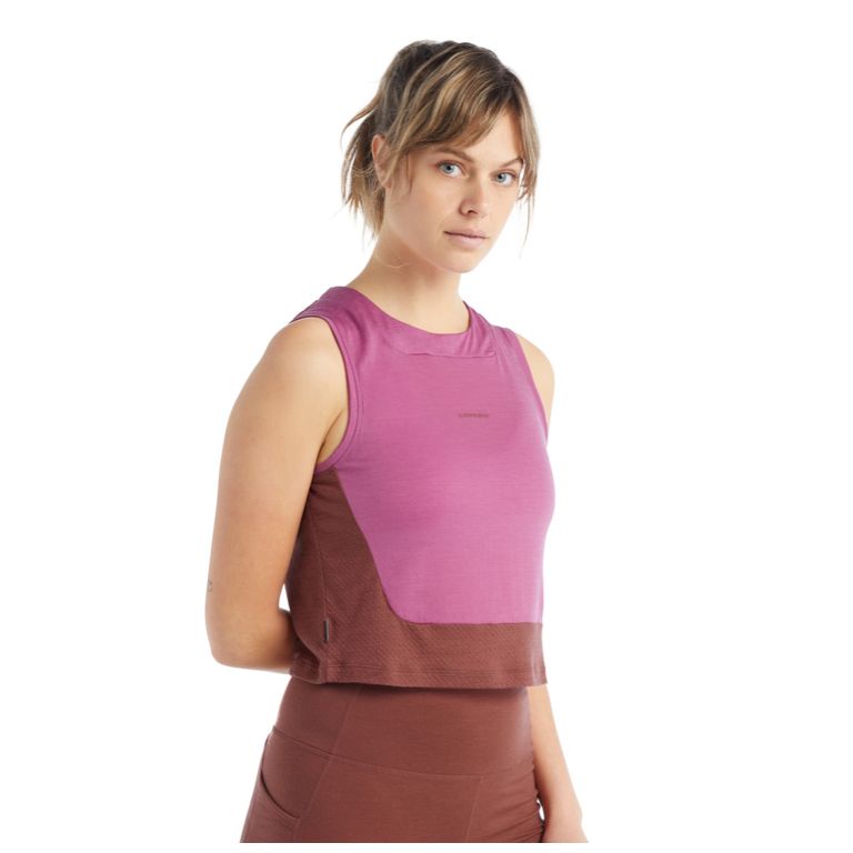 Icebreaker Linne ZoneKnit SS Tank Cosmic/Grape/CB Large