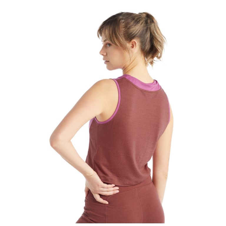 Icebreaker Linne ZoneKnit SS Tank Cosmic/Grape/CB Large
