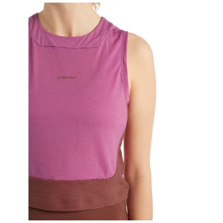 Icebreaker Linne ZoneKnit SS Tank Cosmic/Grape/CB Large