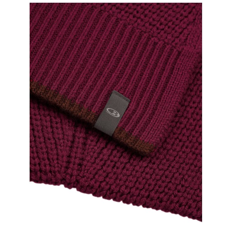 Icebreaker Halsduk Waypoint Scarf Cherry/Espresso