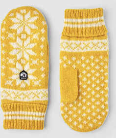 Hestra Isvik Mitt Mustard/Offwhite Tumvante