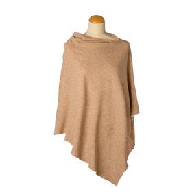 By Basics Poncho Small Sand Melange