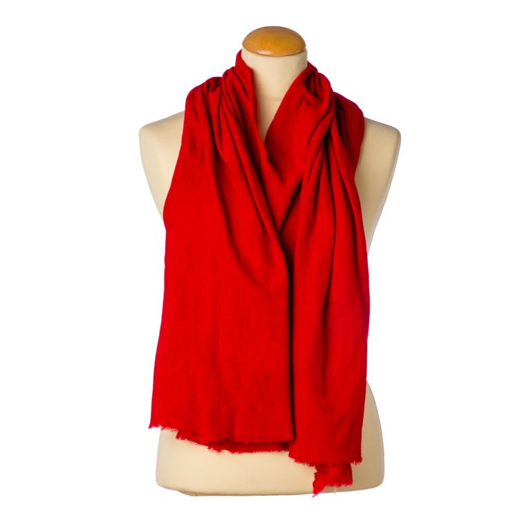 By Basics Poncho Small Chili Red
