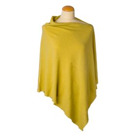 By Basics Poncho Small Leek Green