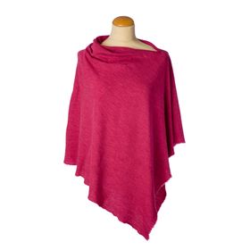 By Basics Poncho Small Camelia Melange