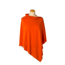 By Basics Poncho Small Soft Orange