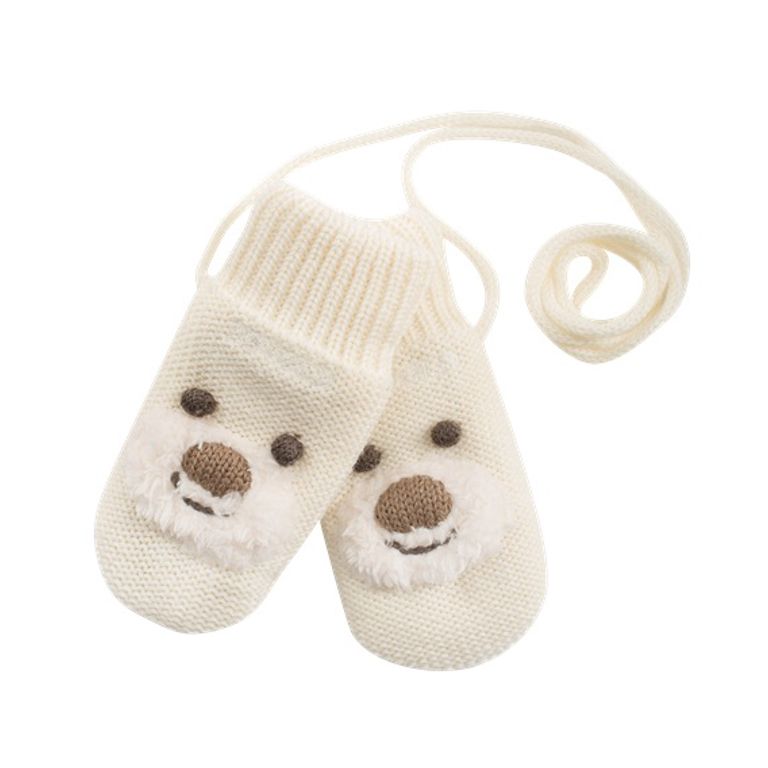 Devold Barnvantar Bear Baby Mitten -Offwhite