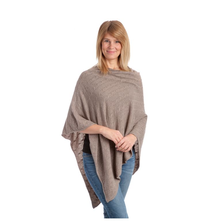 Mathlau Poncho Taupe