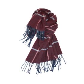 Mathlau Halsduk Wool Scarf Big Check -Purple