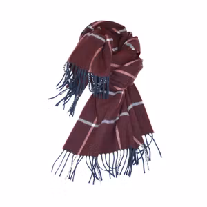 Mathlau Halsduk Wool Scarf Big Check -Purple