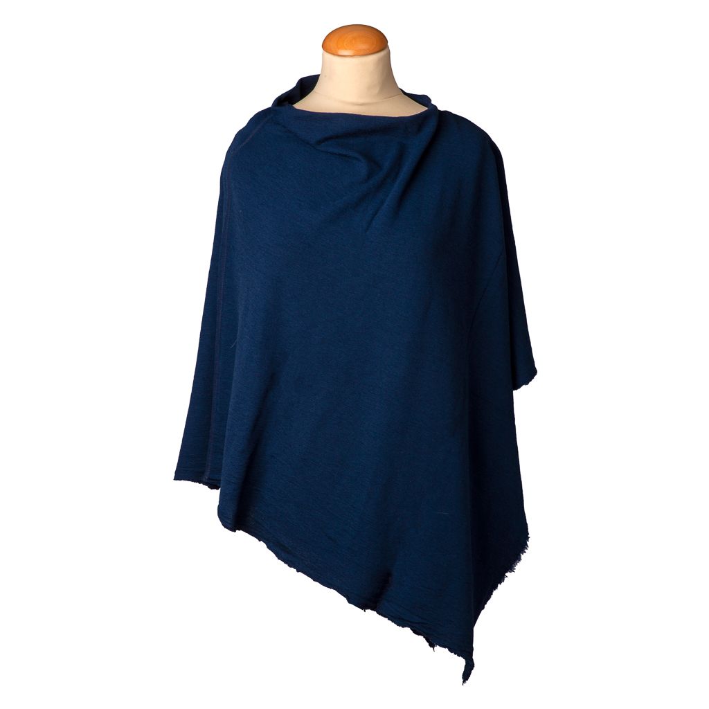 By Basics Poncho Small Navy Blue