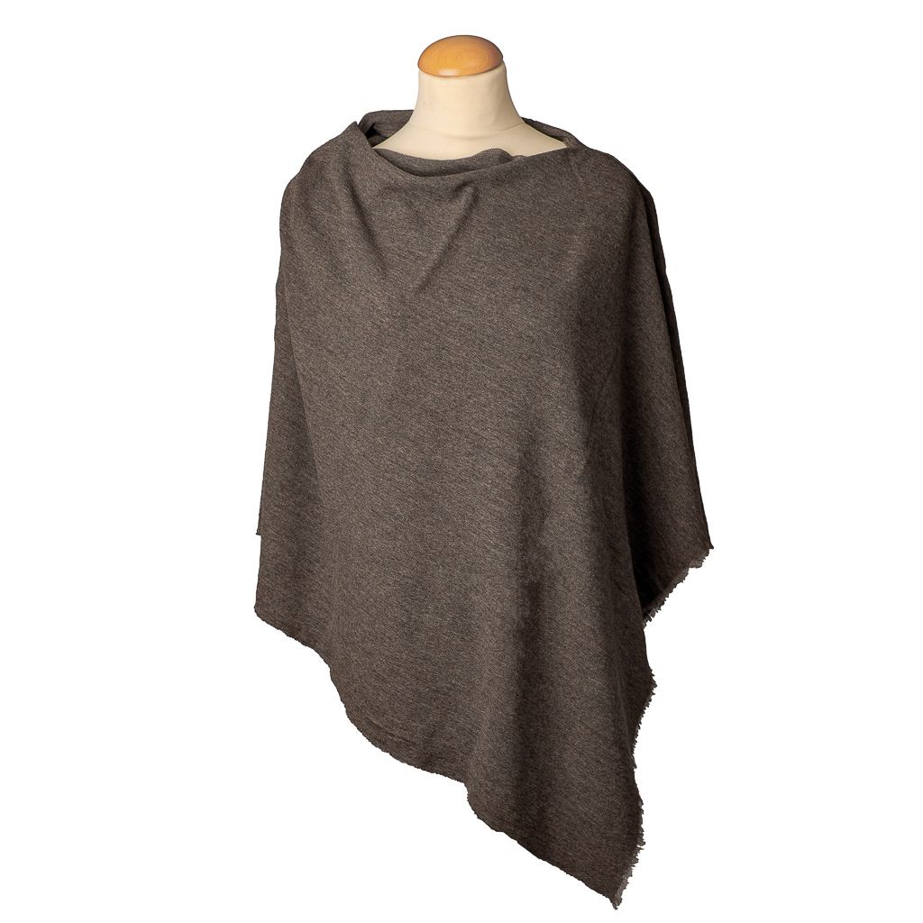 By Basics Poncho Small Earth Melange