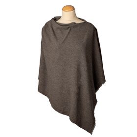 By Basics Poncho Small Earth Melange
