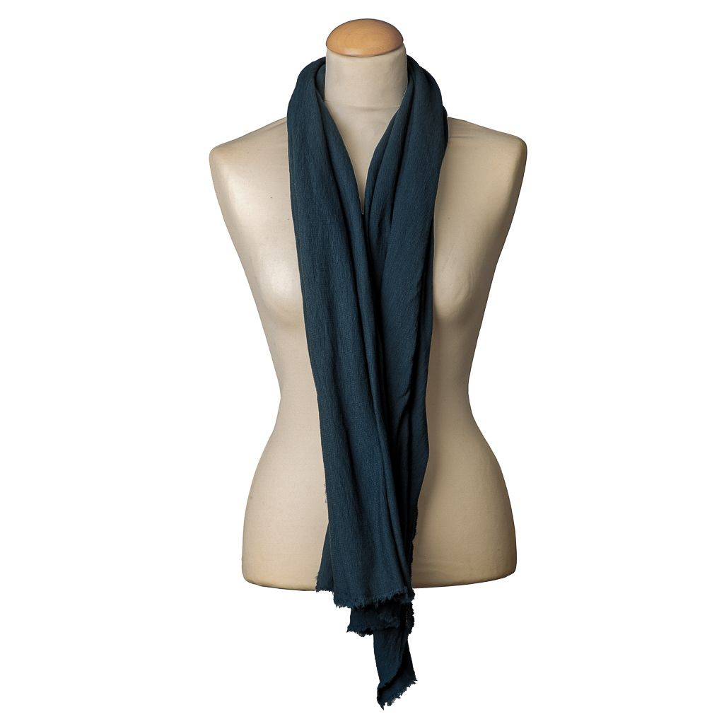 By Basics Poncho Small Petrol Blue