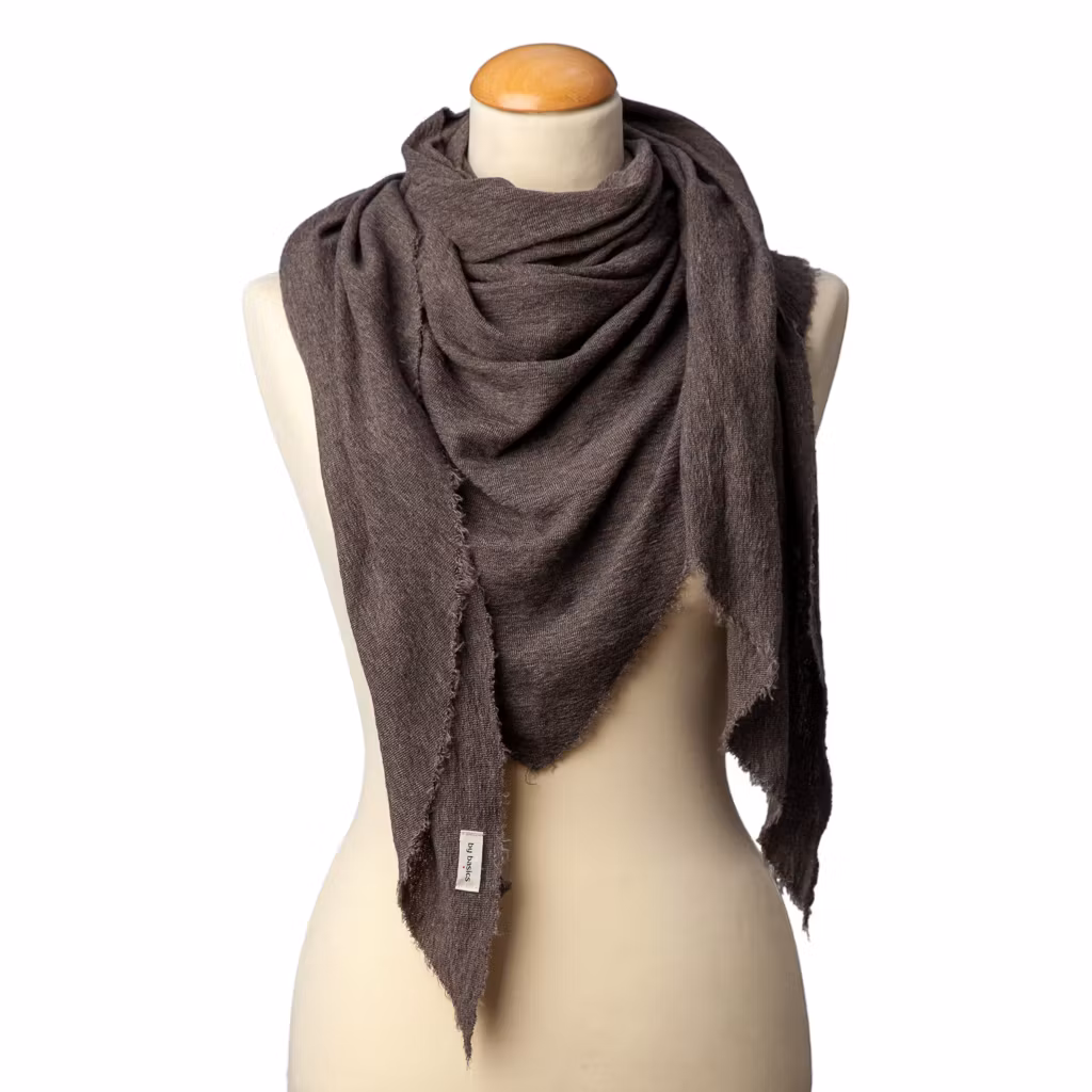 By Basics trekantsjal Shawl Earth Melange