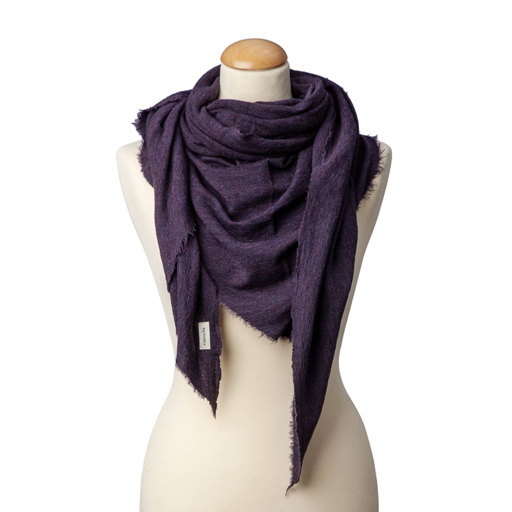 By Basics trekantssjal Shawl Plum Melange