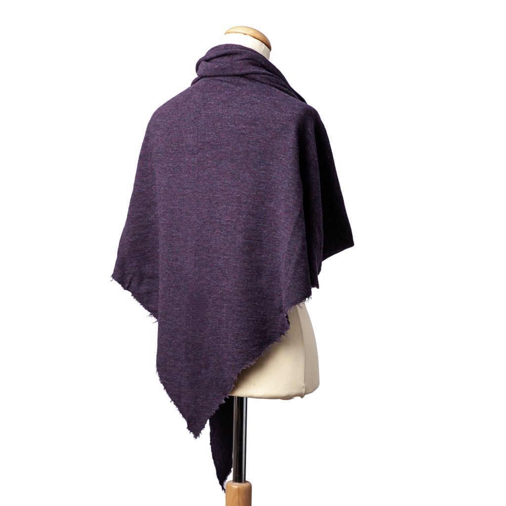 By Basics trekantssjal Shawl Plum Melange