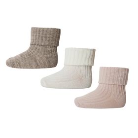 MP Denmark babystrumpa Wool Rib 3-pack