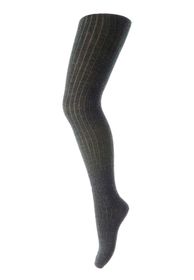 MP Denmark barnstrumpbyxor Wool Rib Tights Dk Grey Melange