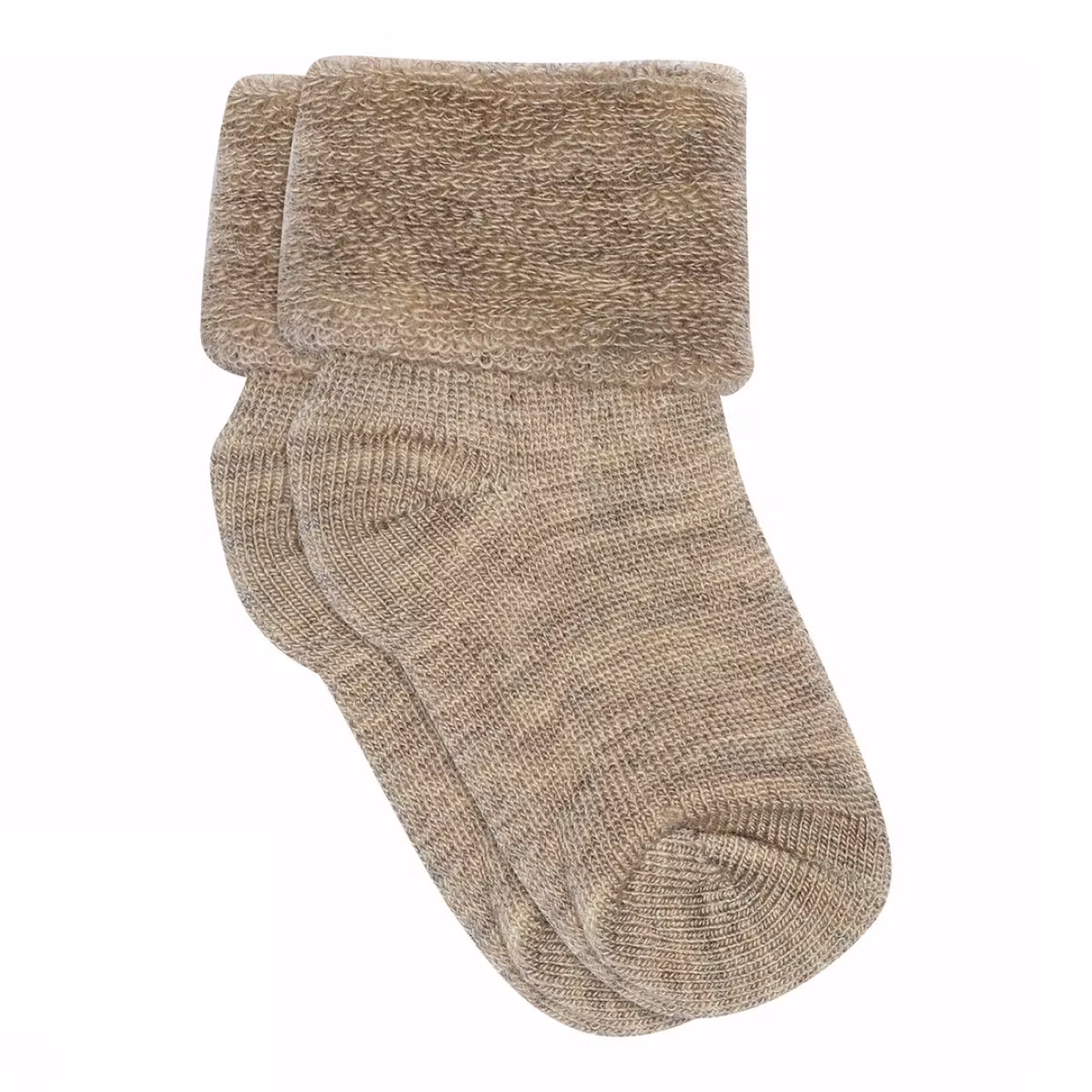 MP Denmark babystrumpa Wool Sock Light Brown Melange