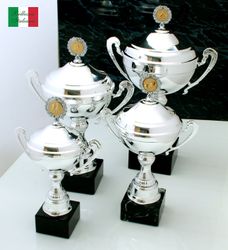 Silverpokal San Marino med metallskylt och digitaltryck